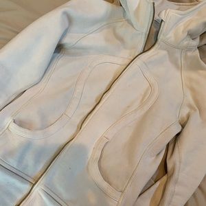 Cream colored scuba hoodie